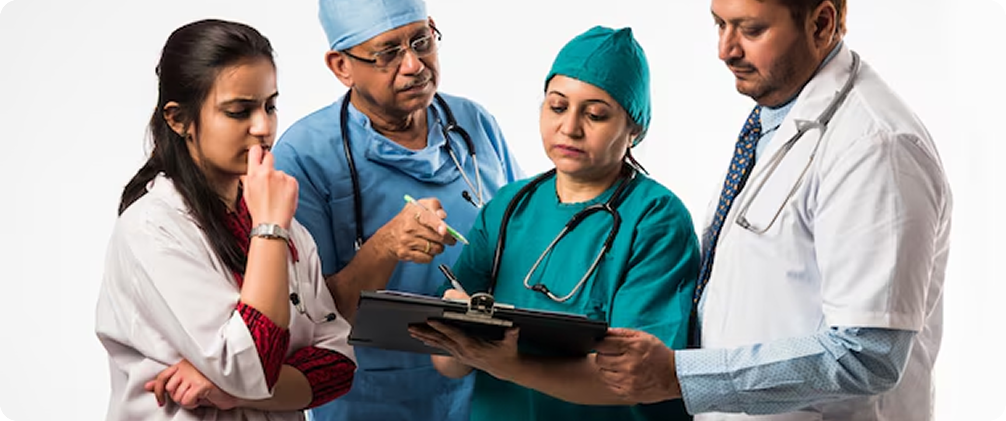 Medical staff in discussion